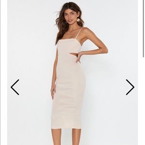 NASTYGAL | NWT Back in the Game Cut-Out Midi Dress